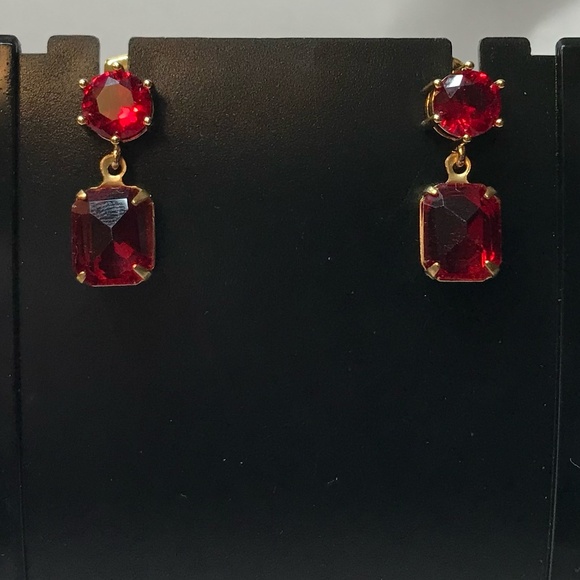 Crimson Peak Lady Edith Sharpe Gothic Ruby Earrings, Handmade Replicas - Picture 5 of 14